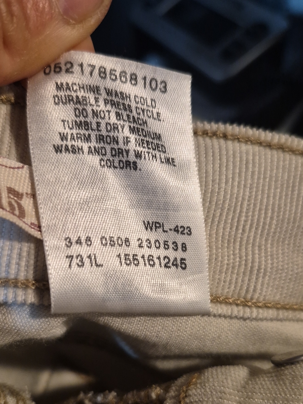 Vtg Levis 515 NWT Corduroy Bootcut 12 Medium Misses Beige Tan Deadstock USA 90s - Picture 10 of 10